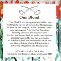 Brouwerij Eembier, Ons Blond