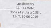 Brewery Lux, Barley Wine