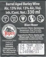 Jopen B.V., (De Verloren Zoon #3) Barrel Aged Barley Wine