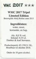 Stichting Brouwgilde Abdij Rolduc anno 2013, WMC  2017 Tripel Limited Edition