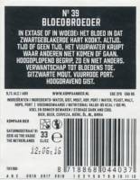 Kompaan Dutch Craft Beer Company, Bloedbroeder No 39