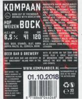 Kompaan Dutch Craft Beer Company, Hop Weizen Bock Kompaan Dutch Craft Beer Company, Hop Weizen Bock