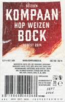 Kompaan Dutch Craft Beer Company, Hop Weizen Bock Herfst 2014