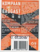 Kompaan Dutch Craft Beer Company, Badgast