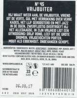 Kompaan Dutch Craft Beer Company, Vrijbuiter No 45
