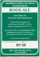 Bierbrouwerij De Roos Anno 1877, Roos Ale