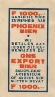 Phoenix, Phoenix Bier Ons export bier