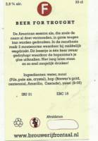 Brouwerij Frontaal, (Tankard) Beer For Thought