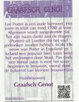 Graafsch Genot, Porter Graafsch Genot, Porter