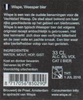 Wispe, Weesper Bier Wispe, Weesper Bier