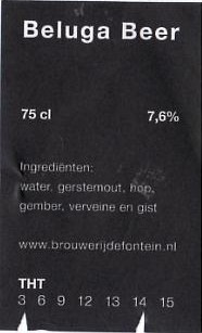 Bierbrouwerij De Fontein, Beluga Beer Bierbrouwerij De Fontein, Beluga Beer