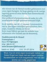 Stadsbrouwerij De Hemel, (Helse Engel)
