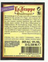 Brouwerij De Koningshoeven , La Trappe Quadrupel 2000/2001