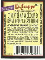 Brouwerij De Koningshoeven , La Trappe Quadrupel  2000/2001