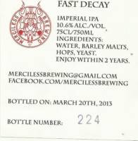 Brouwerij De Molen, Fast Decay Imperial IPA