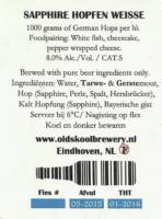 Oldskool Brewery, Sapphire Hopfen Weisse Oldskool Brewery, Sapphire Hopfen Weisse