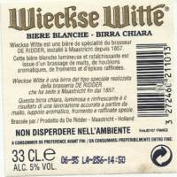 Brouwerij De Ridder, Wieckse witte  Biere Blanche - Birra Chiara