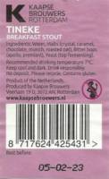 Kaapse Brouwers, Tineke  Breakfast stout 