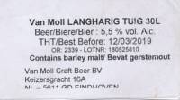 Van Moll Brouwerij, Langharig Tuig Van Moll Brouwerij, Langharig Tuig