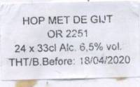 De Natte Gijt, Hop met de gijt