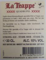 Brouwerij De Koningshoeven , La Trappe Quadrupel