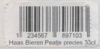 Haas Bieren, Peatje precies Haas Bieren, Peatje precies