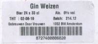 Gebrouwen door Vrouwen, Gin Weizen