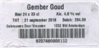 Gebrouwen door Vrouwen, Gember Goud Gebrouwen door Vrouwen, Gember Goud