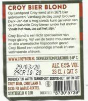 Brouwerij Croy, Croy Bier Blond