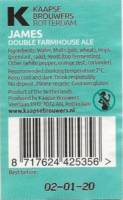 Kaapse Brouwers, James Double Farmhouse Ale Kaapse Brouwers, James Double Farmhouse Ale