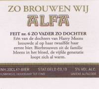 Alfa (Meens Bierbrouwerij), (Edel Pils)