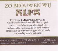 Alfa (Meens Bierbrouwerij), (Edel Pils)