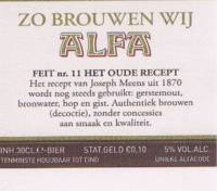 Alfa (Meens Bierbrouwerij), (Edel Pils)