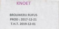 Brouwerij Rufus, Knoet Brouwerij Rufus, Knoet