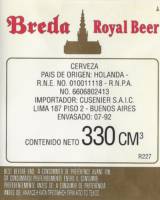 Oranjeboom Bierbrouwerij, Breda Royal Beer