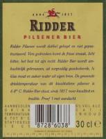 Brouwerij De Ridder, Ridder Pilsener Bier