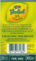 Grolsch, Grolsch 2.5 Lemon