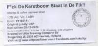 Uiltje Brewing Company, F*ck De kerstboom staat in de fik