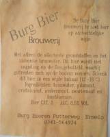 Burg Bier Brouwerij, Burg Bier