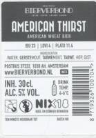 Bierverbond, American Thirst American Wheat Bier