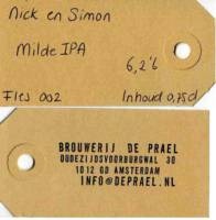 Brouwerij de Prael, Nick & Simon Milde IPA