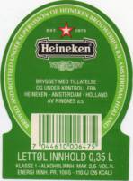 Licentiebrouwsels , Heineken (Class 1 Beer)