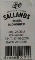 Sallandse Landbierbrouwerij, Blondbier