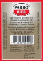 Surinaamse Brouwerij, Parbo Bier Pilsener Bier