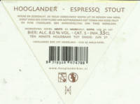 Hooglander Bier, Espresso Stout