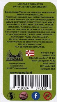 Brouwerij D'n Draok, Rosmalla Tripel