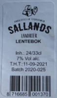 Sallandse Landbierbrouwerij, Landbier Lentebok