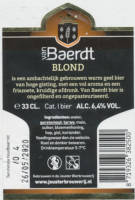 Jouster Bierbrouwerij, Van Baerdt Blond Jouster Bierbrouwerij, Van Baerdt Blond