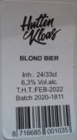 Brouwerij Huttenkloas, Huttenkloas Blond Bier