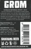 Brouwerij Bliksem, Grom Russian Imperial Stout 2018